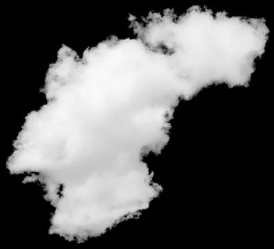 Isolated cloud over black. Design elements Fotos Stock