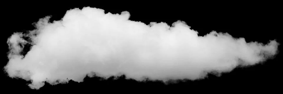Isolated cloud over black. Design elements Fotos Stock