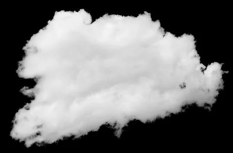 Isolated cloud over black. Design elements Stock Photos