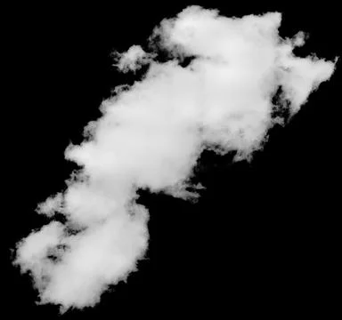 Isolated cloud over black. Design elements Fotos Stock