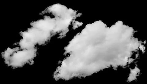 Isolated cloud over black. Design elements Fotos Stock