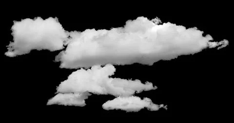 Isolated cloud over black. Design elements Stock Photos