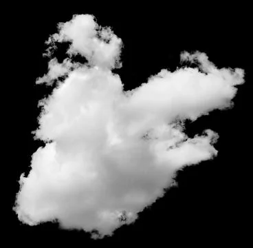 Isolated cloud over black. Design elements Fotos Stock