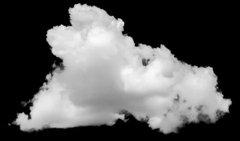 Isolated cloud over black Stock Photos