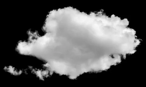 Isolated cloud over black Stock Photos