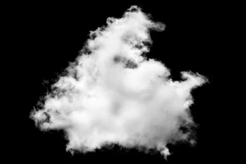 Isolated cloud over black. Foto stock