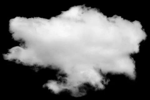 Isolated cloud over black Stock Photos
