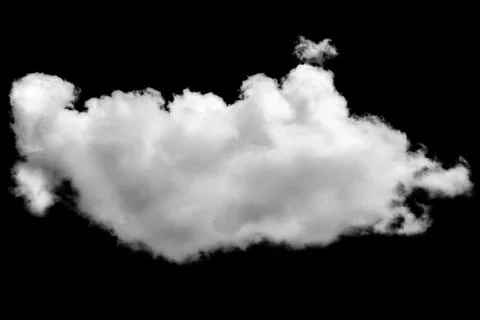 Isolated cloud over black. Stock Photos