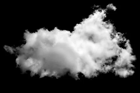 Isolated cloud over black. Stock Photos