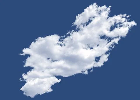 Isolated cloud over Pantone Blue Classic 19-4052 Stock Photos