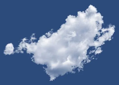 Isolated cloud over Pantone Blue Classic 19-4052 Stock Photos