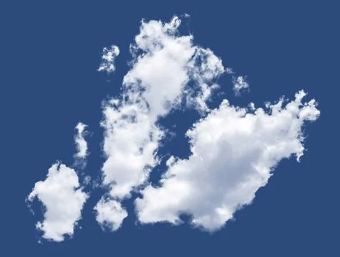Isolated cloud over Pantone Blue Classic 19-4052 Stock Photos