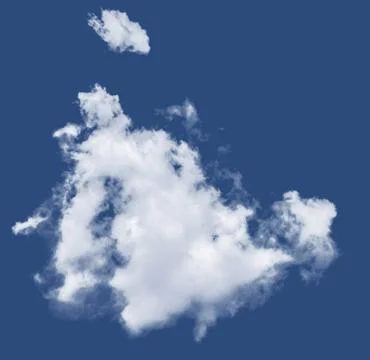 Isolated cloud over Pantone Blue Classic 19-4052 Stock Photos