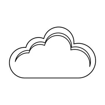 Isolated cloud shape design 스톡 일러스트