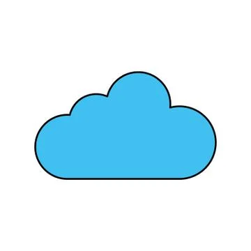 Isolated cloud shape design Stock Illustration