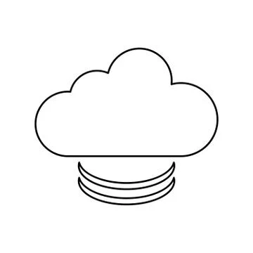 Isolated cloud shape design Illustrazione stock