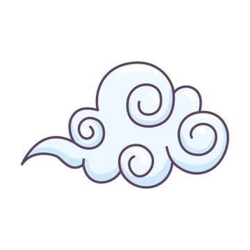 Isolated cloud shape vector design 스톡 일러스트
