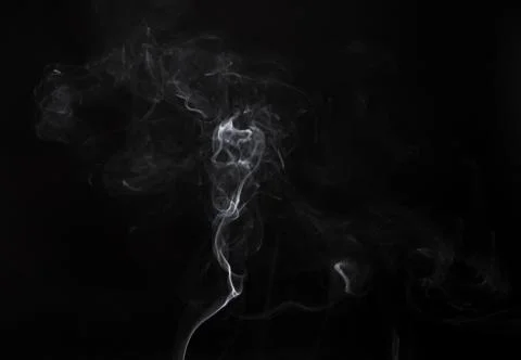 Isolated cloud of smoldering aromastick Stock Photos