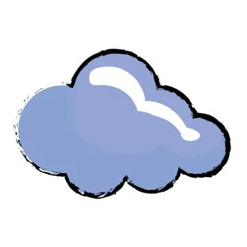 Isolated cloud symbol Stock Illustration