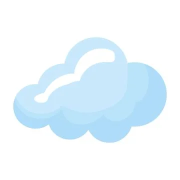 Isolated cloud symbol 库存插图
