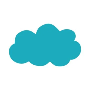 Isolated cloud weather 库存插图