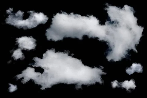 Isolated clouds Set of isolated clouds. Desighn elements ,model released, ... Foto stock