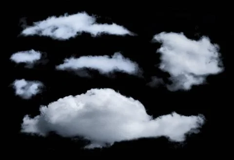 Isolated clouds Set of isolated clouds. Desighn elements ,model released, ... Stock-Fotos
