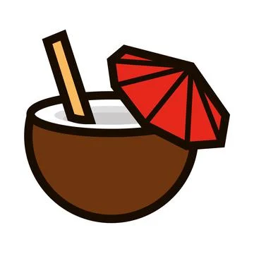 Isolated coconut summer icon vector illustration Stock Illustration