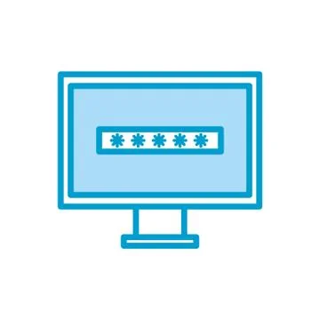 Isolated code inside computer line and fill style icon vector design Stock Illustration