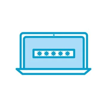 Isolated code inside laptop line and fill style icon vector design Illustrazione stock