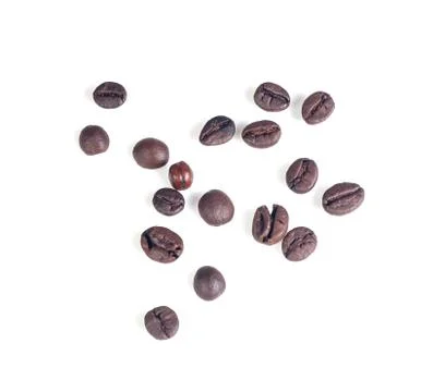 Isolated cofee beans Foto stock
