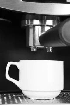 Isolated coffe maker on a white background Stock Photos