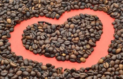 Isolated coffee beans background Stock Photos