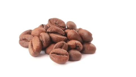 Isolated coffee beans 库存影片 70210981