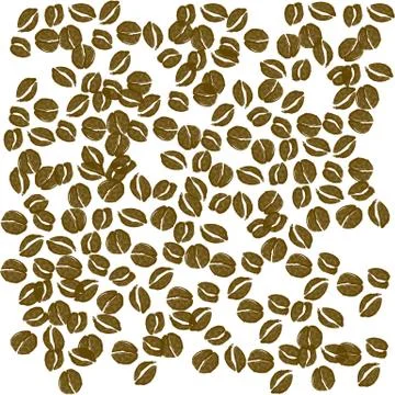 Isolated coffee beans Stock Illustration