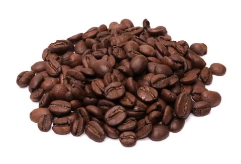Isolated Coffee Beans Stock Photos