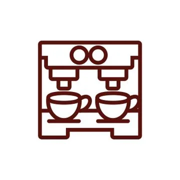 Isolated coffee cup and machine vector design Illustrazione stock