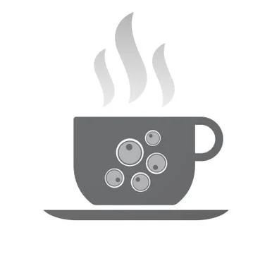 Isolated coffee cup with oocytes Stock Illustration