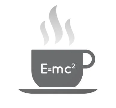 Isolated coffee cup with the Theory of Relativity formula Stock Illustration