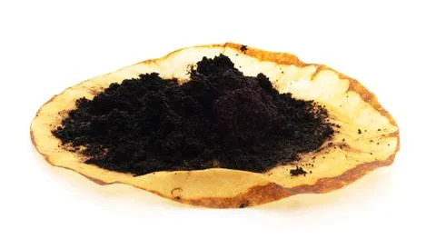 Isolated Coffee Grounds Brewed Filter Fotos de archivo