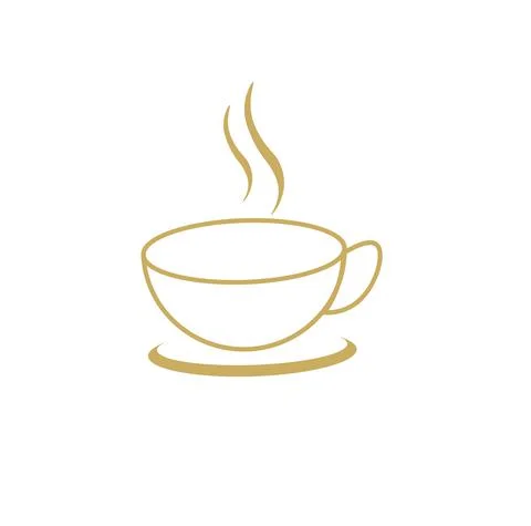 Isolated Coffee Mug. Flat Colours. Vector Illustration. Stock Illustration