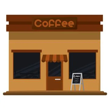 Isolated coffee shop Stock Illustration