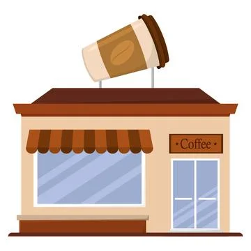 Isolated coffee shop Stock Illustration