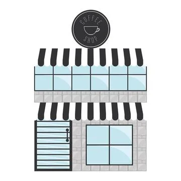 Isolated coffee shop Stock Illustration