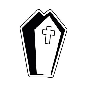 Isolated coffin icon Stock Illustration
