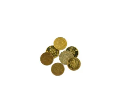 Isolated coins Stock Photos