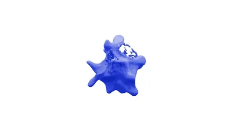 Isolated color liquid splash in front of background in slow motion animation Stock Footage 118653024