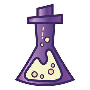 Isolated colored alchemy flask icon Vector Stock Illustration