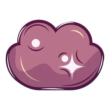 Isolated colored astrology cloud icon Vector Stock Illustration