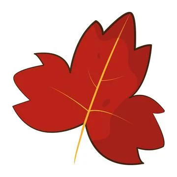 Isolated colored autumn leaf icon Vector Stock Illustration